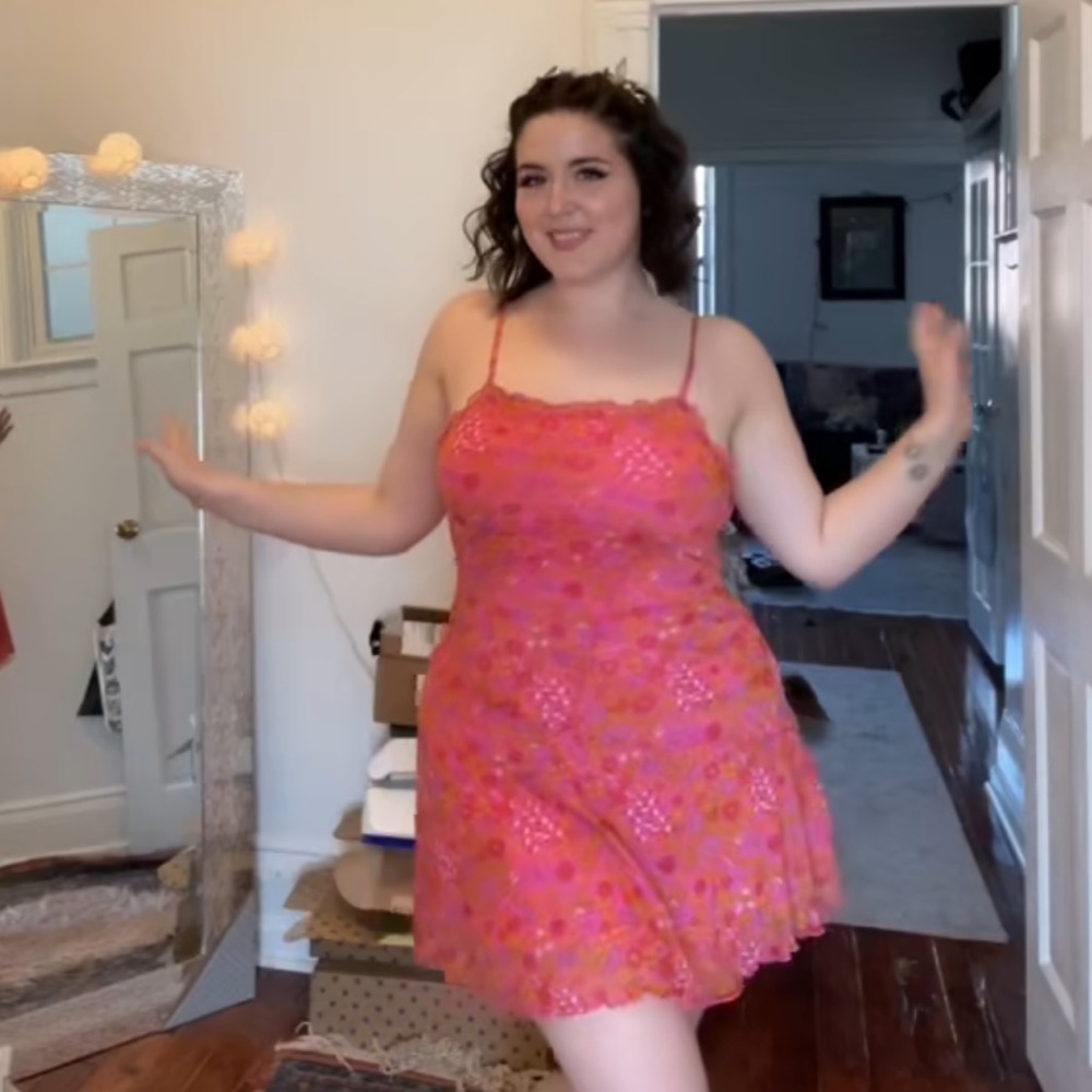 Y2K Core Flower Power Mini Dress!!